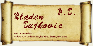 Mladen Dujković vizit kartica